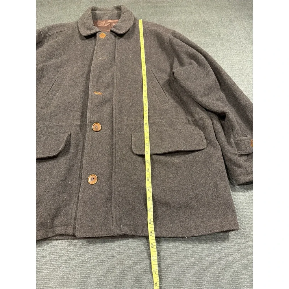 Vintage Pronto Uomo Made In Italy Brown Wool Winter Top/Over Coat Jacket XXL